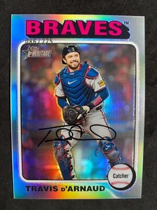 2024 Topps Heritage Chrome Silver Refractors #648 Travis D'Arnaud HN 086/225 - Bild 1 von 2