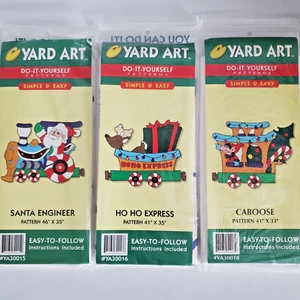 Yard Art Do It Yourself Wood Patterns Santa Ho Ho Express Caboose Christmas VTG - Picture 1 of 6