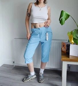 y2k DKNY golf capri pants trousers cropped size 12 w32 light blue - Picture 1 of 4