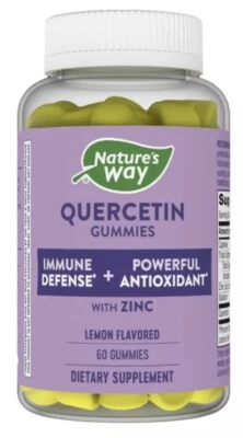 ENVÍO N 24 HORAS-Nature's Way QUERCETINA 30 gomitas sabor limón caducan 31/01/25 9z Foto 1 de 4