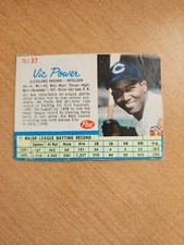 1962 Post Cereal #37-Vic Power-Cleveland Indians SHORT-PRINT -Poor