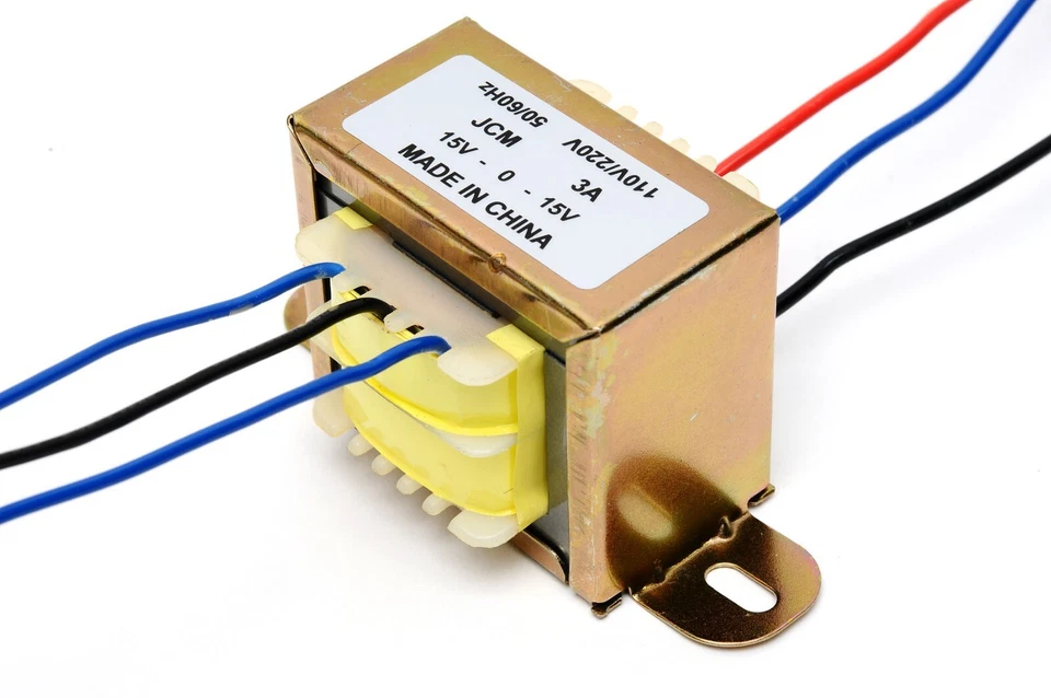 110/220VAC to 30VAC 3000mA 3A Center Tap Power Transformer 15V-0-15V 30VAC 15Vx2 - Image 1 of 1