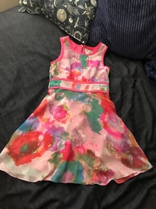 BLUSH by US ANGELS Sz 12 Slim Girls pink floral watercolor sleeveless dress - Picture 1 of 4