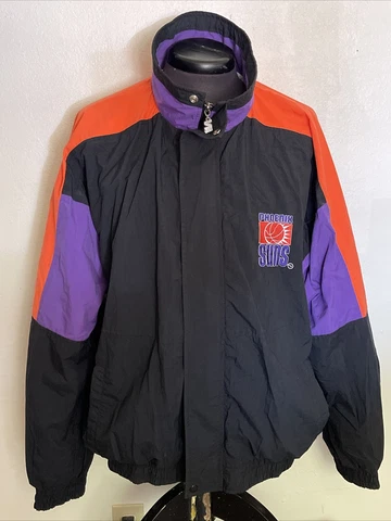 Vintage Phoenix Suns Starter Jacket Color Block 1990s Barkley Durant XL Full Zip Cover