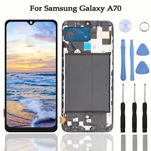 UK For Samsung A70 A705 LCD Display Touch Screen Frame Assembly Replacement TFT