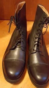 RALPH LAUREN SCHWARZ BLACK ARMY LACE BOOTS SCHNÜRSTIEFEL US 12 EUR 45/46 UK 11 - Bild 1 von 9