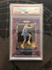 2022 Chet Holmgren Panini Prizm Fast Break Purple Disco Rookie RC 30/75 PSA 8