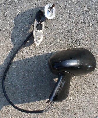 Espelho esportivo Chevrolet Vega Pontiac Astre anos 1970 visão lateral esquerda preto - Imagem 1 de 4