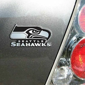 Calcomanía de los Seattle Seahawks 3D levantada color cromado troquelado automática NFL - Imagen 1 de 2