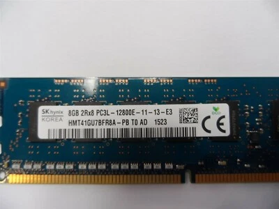 Hynix HMT41GU7BFR8A-PB 8GB DDR3 DIMM 2Rx8 PC3L-12800E 1600MHz * Free Shipping* - Image 1 of 4