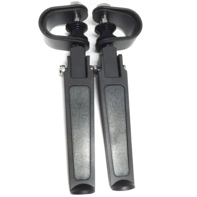 1 1/4" U-Clamp Footpegs For Harley Bad Boy Fxstsb Heritage Softail FLST Black - Image 1 of 4