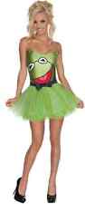 Rubies Kermit Green Dress Black Belt Adult Costume L 10-14