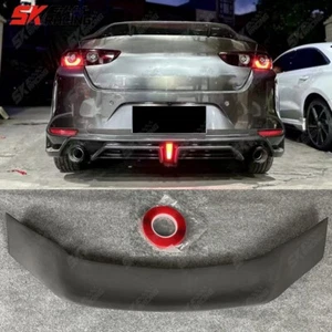 For Mazda 3 Sedan Axela 2014-2018 Carbon Fiber/Black Rear Trunk Spoiler Lip Wing - Picture 1 of 26