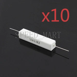 10 unidades Resistencia de Potencia de Cemento de Cerámica 10W 0,1 ohmios - Imagen 1 de 3