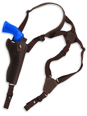 NUEVA Funda de Hombro para Pistola Vertical de Cuero Marrón Barsony para Revólveres Ruger 6" Foto 1 de 4