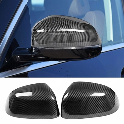 Cubierta de tapa de espejo retrovisor lateral de fibra de carbono real para BMW X5 X6 2014+ X3 X4 14-17 Foto 1 de 4