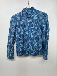 New Kids Blue Designed Long Sleeve Button Up Small MM-66 - Picture 1 of 12