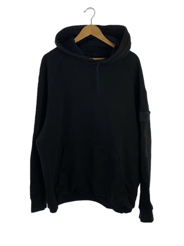 Felpa con cappuccio STONE ISLAND cotone nero tinta unita 751960110 usata