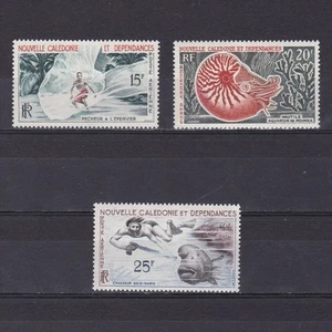 NEW CALEDONIA 1962, Sc #C29-C31, Fishing and diving, part set, MH - Picture 1 of 2