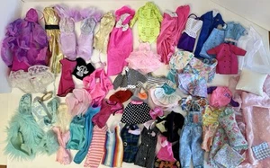 Vintage Barbie Doll & Clone 80s To Y2K 58+ Pc Clothing Lot W Bedding - Picture 1 of 21