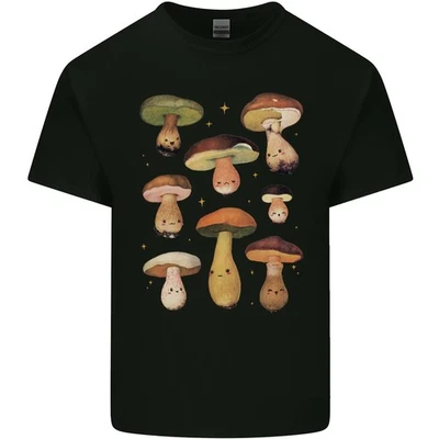 Mushroom Faces Foraging Mycology Kids T-Shirt Childrens - Image 1 of 4