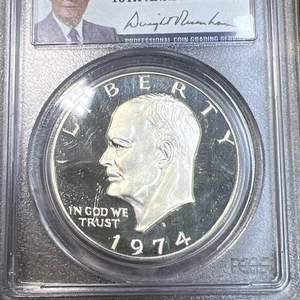 Dólar Eisenhower de plata 1974-S PCGS PR69 DCam. 11Bo883 - Imagen 1 de 7