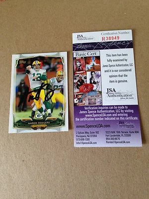 Aaron Rodgers NY JETS VINTAGE AUTOGRAPHED ON CARD 2014 Topps JSA COA VERY RARE - Image 1 of 4