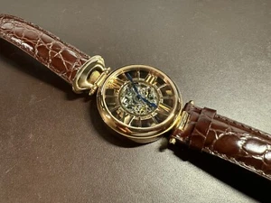 Stuhrling Original Automatic Watch Unique Exposed Mvmt. Eye-catching Design Gold - Picture 1 of 17