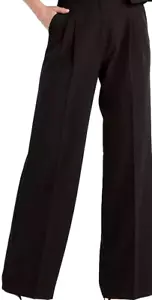 NWT EXPRESS $88 BLACK PLEATED WIDE LEG PANTS SZ 12S High Waisted Work Career - Picture 1 of 18