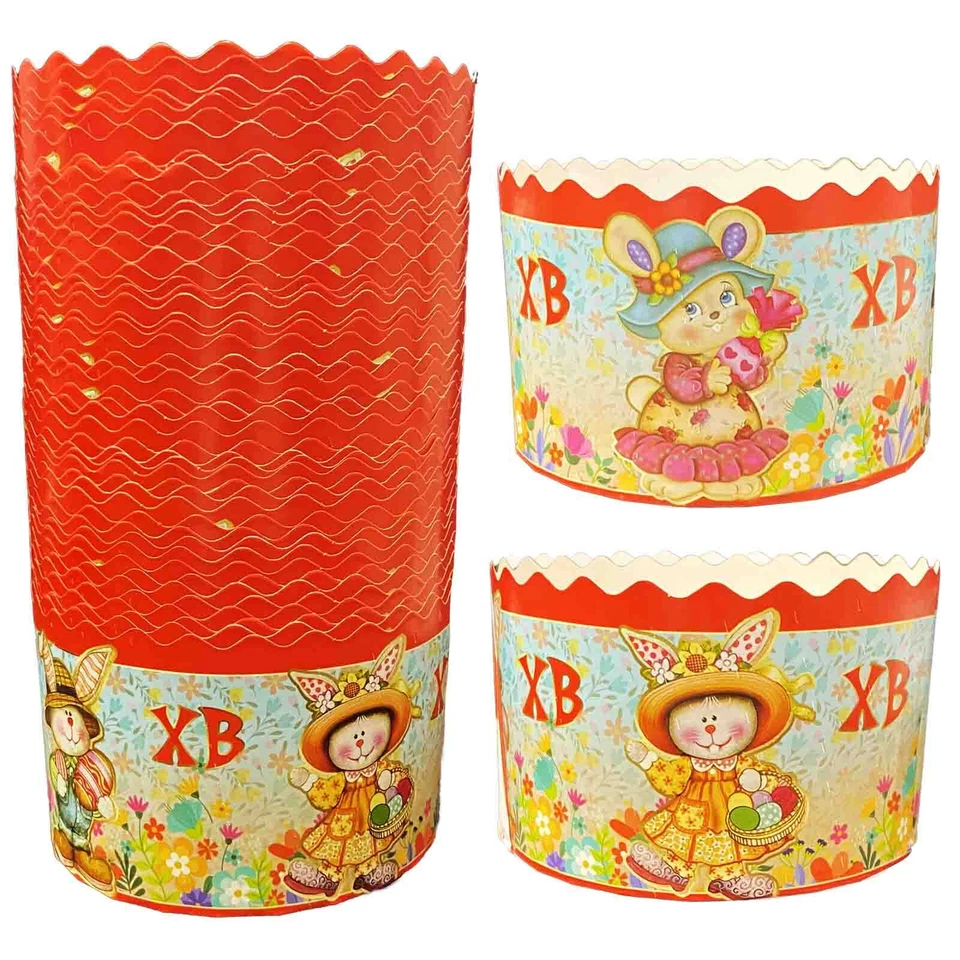 Backform Backpapier Ostern Einwegbackform Osterkuchen Kulitsch  350 g 110х85 mm - Bild 1 von 1