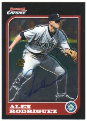 Alex Rodriguez 2006 Bowman cromo autógrafo automático #/99 - Mariners Foto 1 de 2