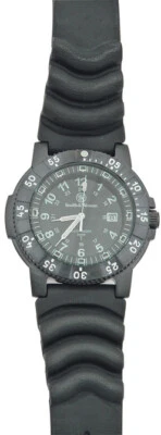 Reloj de pulsera Smith & Wesson Diver correa de goma negra resistente al agua W357R Foto 1 de 2