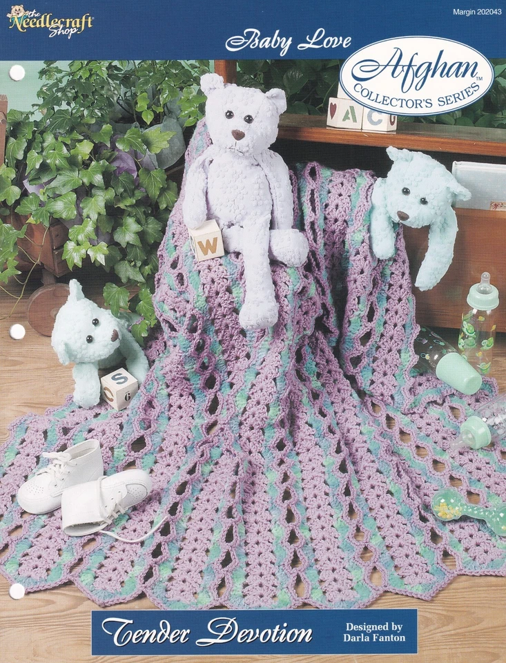 Baby Afghan Crochet Pattern TENDER DEVOTION Needlecraft Shop - Image 1 of 1