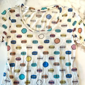 URBAN OUTFITTERS BDG Whimsical Macaron Print T-Shirt Casual Tee Pastel LARGE - Picture 1 of 13