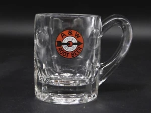 Vintage A & W Root Bier Glas Becher, 4-1/4" Pfeil Bullseye Logo 1940er - 60er, 8 Unzen - Bild 1 von 9