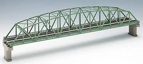 TOMIX F green 3222 N gauge double track curved chord large truss iron bridge - Image 1 of 1
