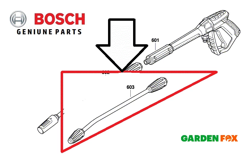 Genuine Bosch GHP 5-75X Pressure Washer Jet Pipe Vari Fan LANCE F016L73327 1310 - Image 1 of 1