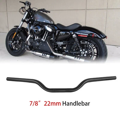 7/8" 22mm Motorcycle Tracker Handlebar For Harley Davidson Sportster Iron 883 Foto 1 de 4