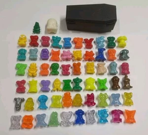 GoGo's CRAZY BONES Lot 62 With Coffin Case + 1 Large Glow In Dark Rare - Picture 1 of 14
