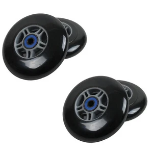 4 Black 100mm Replacement Wheels + ABEC-7 Bearings for Razor Pro Kick Scooter - Picture 1 of 5