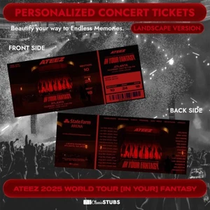 ATEEZ 2025 WORLD TOUR [IN YOUR FANTASY] Ver 1 Personalized K-Pop Concert Ticket - Picture 1 of 5