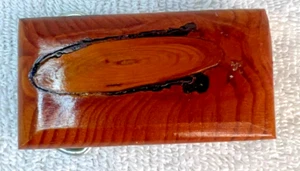 Vintage Handcrafted Wooden Belt Buckle 3 1/4" x 1 3/4 " - Picture 1 of 6