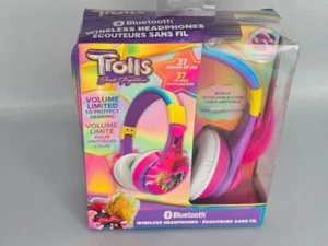 eKids DreamWorks Trolls Band Together Kids Wireless Headphones NEW, Damaged Box - Picture 1 of 4