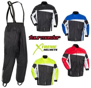 Tourmaster Defender 2.0 Two Piece Rain Suit Jacket Pant Waterproof - Picture 1 of 8