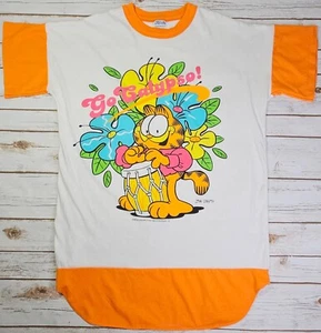 Vintage 70er Garfield "Go Calypso" Damen Large Tall T-Shirt  - Bild 1 von 5