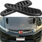 Sport Carbon Fiber Air Flow Vent Bonnet Car Front Hood Scoop Cover Trim Decor Us