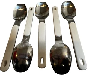 Oneida Northland Colormate Stainless Flatware White Handle Spoons Set Of 5 Korea - Picture 1 of 3