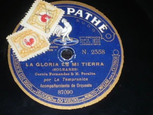 SPANISCH 78 RPM RECORD Pathe LA TEMPRANICA Solares SELTEN - Bild 1 von 1