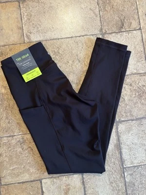 NUEVO CON ETIQUETAS $45 Talla Pequeña Tek Gear 7/8 Leggings Negros Tiro Alto Ultraelásticos Foto 1 de 3