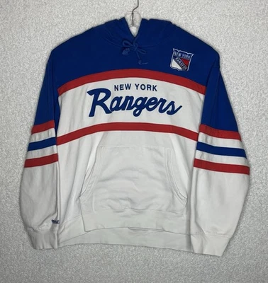 Sudadera con Capucha Bordada Mitchell & Ness Para Hombres NHL New York Rangers Talla 5XL Foto 1 de 4